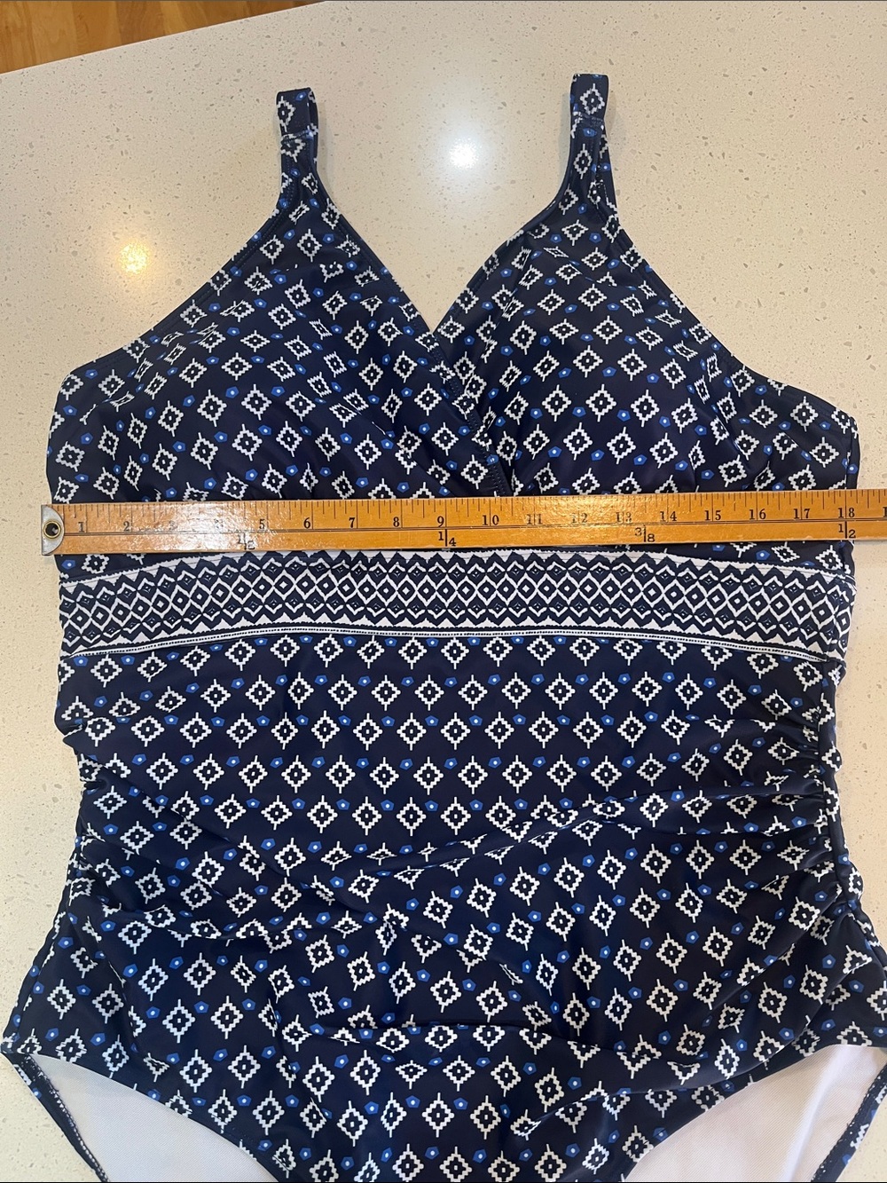 Girls' Navy Geo One-Piece by Swimsuit - Picture 2 of 9